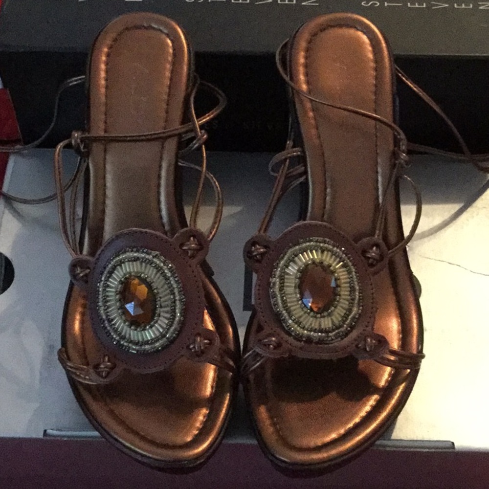 Aldo bronze gemstone wedges